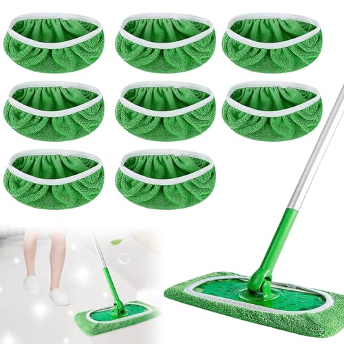 IJHYGD 8 Pcs Kompatibel Mit Swiffer Mehrweg Flachmopptuch Kompatibel Mit Swiffer Sweeper Kompatibel Mit Swiffer Wiederverwendbare Bodentücher Kompatibel Mit Swiffer Mehrwegtücher Mehrweg Flachmopptuch von IJHYGD