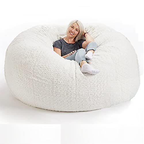 IJNBHU Sitzsack-Sesselbezug Sitzsack Hülle,Riesiger Pelz-Sitzsack Sofabezug, extra groß, waschbar, Sitzsackbezug für Kinder, Sitzsack-Bezug ohne Füllung(Color:1,Size:6ft) von IJNBHU