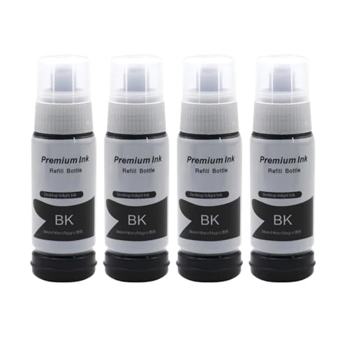 IJOSADON 4-teiliges Nachfülltintenset, kompatibel mit 001 Kompatibel mit L4150 L4156 L4160 L4260 L6160 L6170 L6190 L6191 L6270 L6290 L14150 Drucker(4pcs Dye-BK-70ml) von IJOSADON