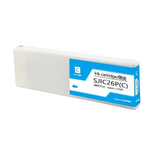 IJOSADON Kompatible Tintenpatrone Kompatibel mit SJIC26P TM-C7500 mit 300 ml Pigmenttinte Kompatibel mit Colorworks C7500 Etikettendrucker(1PC C) von IJOSADON
