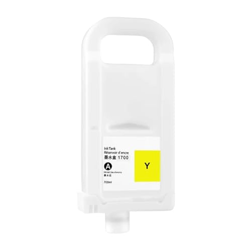 IJOSADON Kompatible nachfüllbare Leere Tintenpatrone 700 ml Kompatibel mit PFI-706 PFI-710 PFI-1700 PFI-8706 ohne Chips(Y-700ML) von IJOSADON
