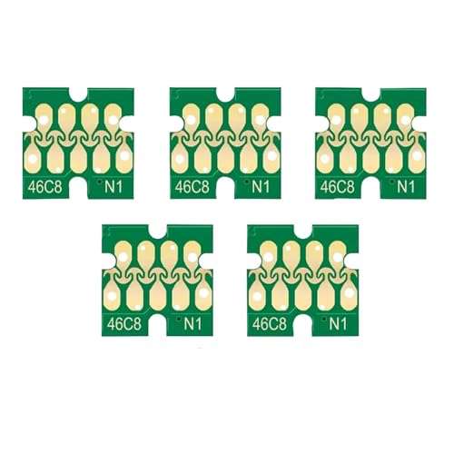 IJOSADON Kompatibler Tintenpatronen-Chip T46C8 T46C T46C2 T46C3 T46C4 Kompatibel mit SureColor F6370 F9470 F9470H Drucker(C M Y K HDK U11-U15) von IJOSADON