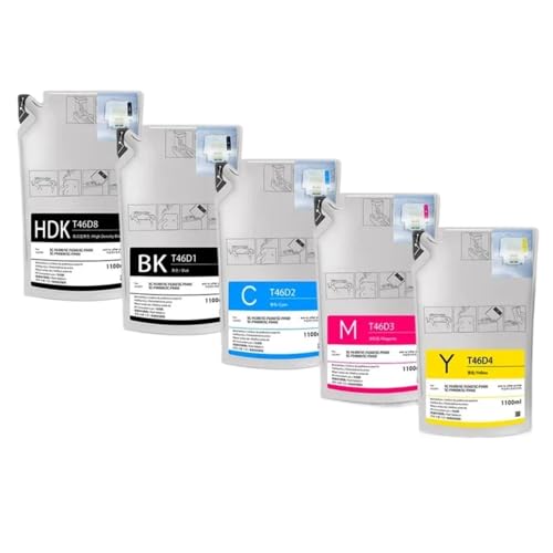 IJOSADON Sublimationstintenpaket 1100 ml, kompatibel mit SC-F6300 SC-F6360 SC-F9400 SC-F9400H SC-F9460 F6300 F9400 T46D8 T46D1 T46D4(4Bags-HDK C M Y U5) von IJOSADON
