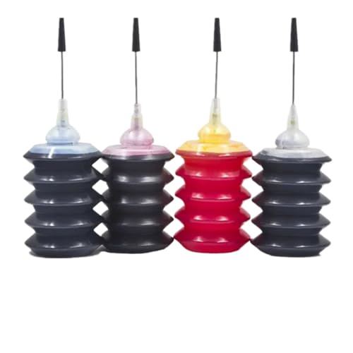 IJOSADON Universelles Nachfüll-Farbtinten-Set, kompatibel mit Allen Modellen, Drucker-Tintenpatrone, CISS-Tinte Kompatibel mit Tintenbehälter(1 Set (4 Pack)) von IJOSADON