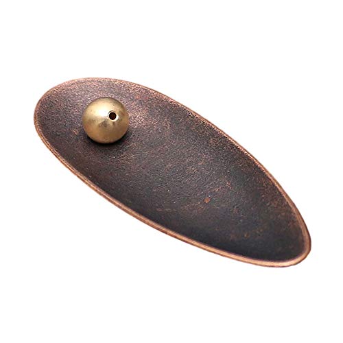 IHAAR Räucherstäbchen Halter Ash Catcher Räuchergefäß Platte Räucherstäbchenhalter für Räucherstäbchen Räucherkegel (Bronze) von IKAAR