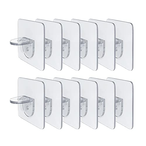 IKAAR 12 Stück Regalbodenträger Regalbrett Halterung Selbstklebende Stützen für Einlegeboden Kleiderschrank, Glashalter, Regalbretter, Vorratsregal IKAAR 12 Stück Regalbodenträger Regalbrett Halterung Selbstklebende Stützen für Einlegeboden Kleiderschrank, Glashalter, Regalbretter, Vorratsregal von IKAAR