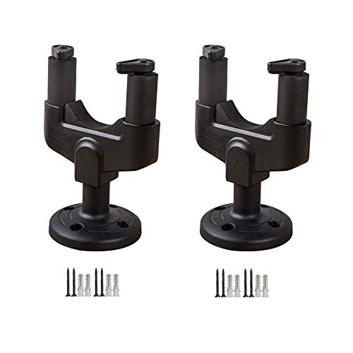 IKAAR 2 Stück Universal Gitarrenhakenhalter für die Wand Gitarrenhalter Wandhalterung mit Auto Lock, für Akustik- und E-Gitarren, Bass und Banjo Schwarz IKAAR 2 Stück Universal Gitarrenhakenhalter für die Wand Gitarrenhalter Wandhalterung mit Auto Lock, für Akustik- und E-Gitarren, Bass und Banjo Schwarz von IKAAR