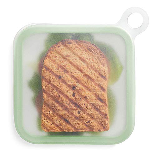 IKAAR Brotdose Lunchbox Frühstücksbox Silikon Butterbrotdose Bento Brotbox Spülmaschinenfest Grün von IKAAR