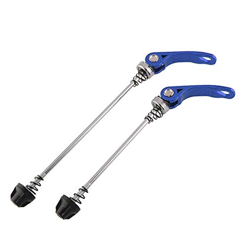 IKAAR Fahrrad Schnellspanner Set für Vorne und Hinten, Schnellspann-Achsen-Set Fahrrad Diebstahlschutz Schnellspanner Blau von IKAAR