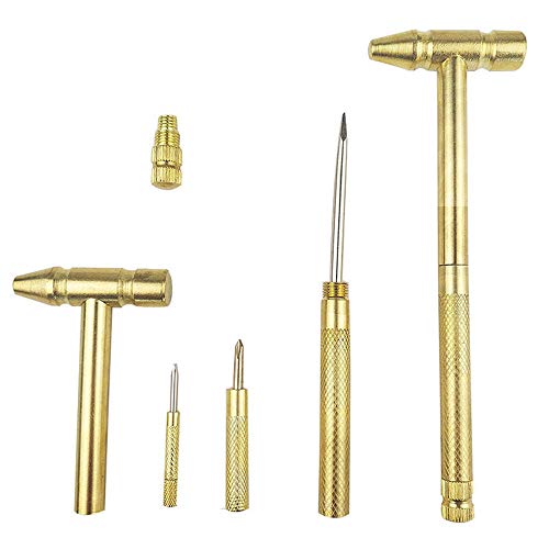 IKAAR Schraubenausdreher Set mit Mini Hammer All in One Mehrfunktionswerkzeug Gold von IKAAR