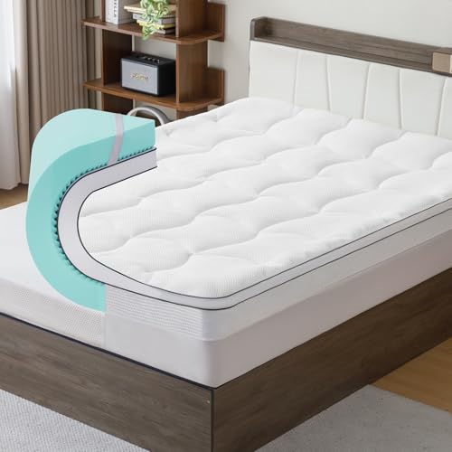 IKALIFE Matratzen Topper 90 x 200cm - H3 Hart Gel Topper mit Waschbar Bezug und Gelschaum, 7,5cm Höhe Matratzentopper für Boxspringbett und Unbequeme Betten von IKALIFE