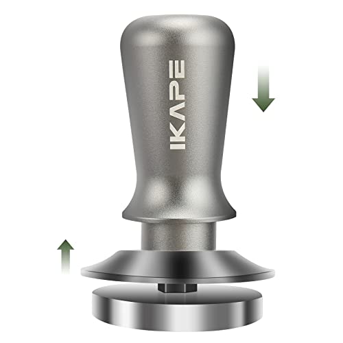 IKAPE 45,5 mm Espresso-Tamper, Premium-Barista-Kaffee-Tamper kompatibel mit Flair Pro und Pro 2 Espresso-Maschinen, 100 % flacher Edelstahl, federbelasteter Tamper für Espressomaschine von IKAPE