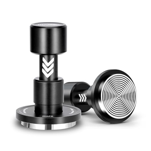 IKAPE 51 mm V6 Impact Espresso-Tamper mit Sound-Feedback, 6,8 kg/13,6 kg austauschbare Federn, Espresso-Tamper mit Dreifach-Federsystem, passend für 51 mm Siebträger IKAPE 51 mm V6 Impact Espresso-Tamper mit Sound-Feedback, 6,8 kg/13,6 kg austauschbare Federn, Espresso-Tamper mit Dreifach-Federsystem, passend für 51 mm Siebträger von IKAPE