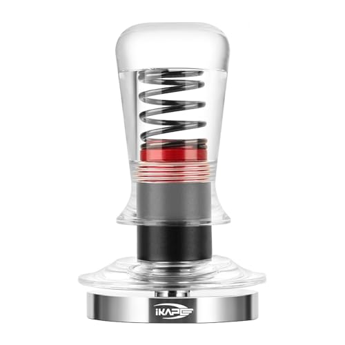 IKAPE 51MM Ace Transparent Espresso Coffee Tamper, Spring-Loaded Calibrated Tamper with Premium Flat Stainless Steel Base, Coffee Tamper Compatible with All 51MM Espresso Bottomless Portafilter IKAPE 51MM Ace Transparent Espresso Coffee Tamper, Spring-Loaded Calibrated Tamper with Premium Flat Stainless Steel Base, Coffee Tamper Compatible with All 51MM Espresso Bottomless Portafilter von IKAPE