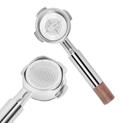 IKAPE 54 mm Siebträger ohne Boden, geeignet für 54 mm Breville Barista Serie BES870/880 Maschine und Solis Barista-Maschinen (im Lieferumfang enthalten Filterkorb mit 18 g Kapazität) von IKAPE