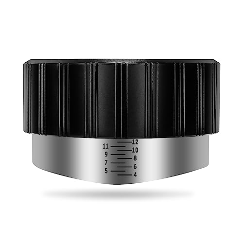 IKAPE 58 mm Kaffeeverteiler, verstellbare Tiefe, Espresso-Verteiler mit Skala, passend für alle 58,35 mm Espresso-Siebträger, kompatibel mit 58,35 mm Rancilio Bodenlosen Siebträgern (schwarz) von IKAPE