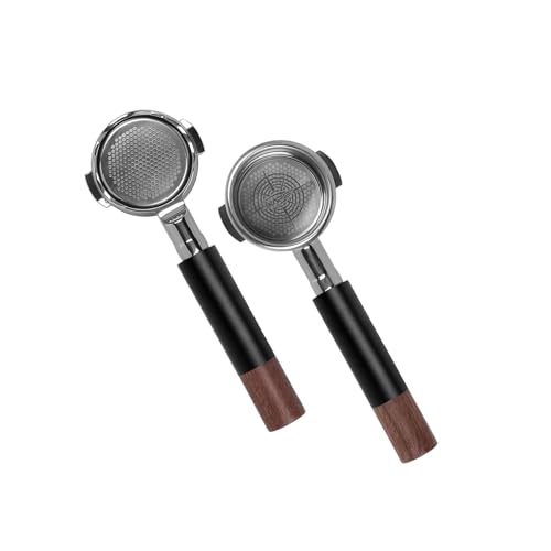 IKAPE 58mm Bottomless Naked Portafilter Schwarz, Kompatibel mit E61, Flair 58, ECM, Rocket, Sanremo, Synesso, Slayer, VBM Kaffeemaschinen (Inklusive 20g Kapazität Filterkorb) von IKAPE