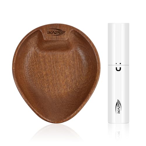 IKAPE Kaffeebohnen-Dosierbecher und Sprühflasche aus Holz für Espresso, Kaffeebar-Zubehör zur Reduzierung der statischen Kaffeekraft, Dosierschale für Kaffee oder Tee, Zucker (weiß) von IKAPE