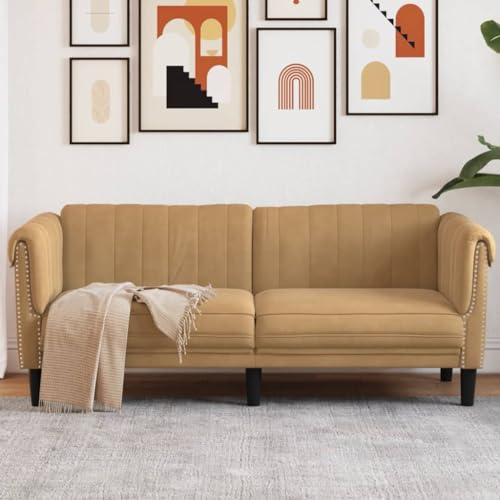 IKAYAA 2 Sitzer Sofa, Zweisitzer Sofa, 2er Couch, 2 Sitzer Couch, Couch 2 Sitzer, Braun Kunstleder Wildleder-Optik IKAYAA 2 Sitzer Sofa, Zweisitzer Sofa, 2er Couch, 2 Sitzer Couch, Couch 2 Sitzer, Braun Kunstleder Wildleder-Optik von IKAYAA