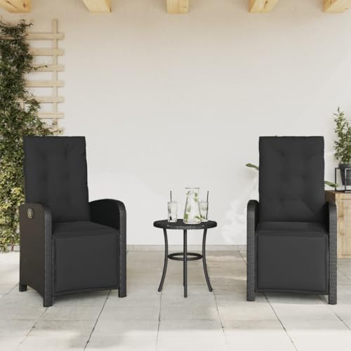 IKAYAA 2er Set Gartenstuhl Polyrattan Verstellbar Balkonmöbel Set mit 2 Verstellbare Hochlehner Stühlen loungesessel Outdoor relaxstuhl polyrattan Sessel Garten liegestuhl-Schwarz-2 STK-Typ 2 IKAYAA 2er Set Gartenstuhl Polyrattan Verstellbar Balkonmöbel Set mit 2 Verstellbare Hochlehner Stühlen loungesessel Outdoor relaxstuhl polyrattan Sessel Garten liegestuhl-Schwarz-2 STK-Typ 2 von IKAYAA