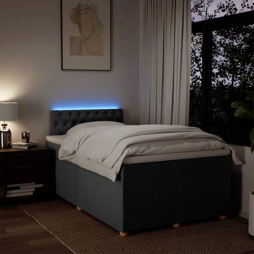 IKAYAA Boxspringbett 120 x 190 cm mit Matratze, LED Beleuchtung, Topper & Kopfteil, Bett mit Matratze und Lattenrost 120 x 190 cm Polsterbett 120 x 190 cm mit Matratze Dunkelgrau Type-2 IKAYAA Boxspringbett 120 x 190 cm mit Matratze, LED Beleuchtung, Topper & Kopfteil, Bett mit Matratze und Lattenrost 120 x 190 cm Polsterbett 120 x 190 cm mit Matratze Dunkelgrau Type-2 von IKAYAA