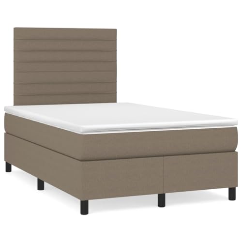 IKAYAA Boxspringbett 120 x 190 mit matratze & Led und USB Bett mit LED Beleuchtung & Topper Bett komplett mit Kopfteil höhenverstellbar -Taupe-120 x 190 cm Typ 2 IKAYAA Boxspringbett 120 x 190 mit matratze & Led und USB Bett mit LED Beleuchtung & Topper Bett komplett mit Kopfteil höhenverstellbar -Taupe-120 x 190 cm Typ 2 von IKAYAA