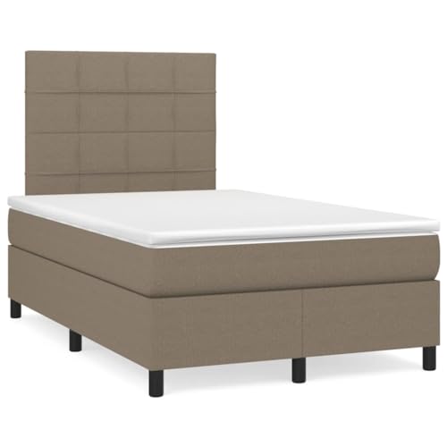 IKAYAA Boxspringbett 120 x 190 mit matratze & Led und USB Bett mit LED Beleuchtung & Topper Bett komplett mit Kopfteil höhenverstellbar -Taupe-120 x 190 cm Typ 3 IKAYAA Boxspringbett 120 x 190 mit matratze & Led und USB Bett mit LED Beleuchtung & Topper Bett komplett mit Kopfteil höhenverstellbar -Taupe-120 x 190 cm Typ 3 von IKAYAA