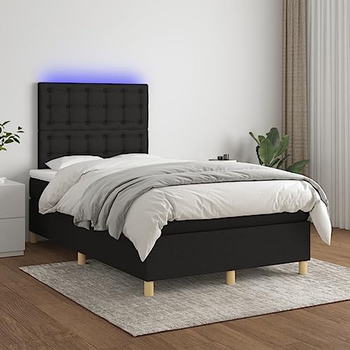 IKAYAA Boxspringbett 120 x 200 mit Matratze Boxspringbett 140x200 mit led und USB Bett mit Matratze & Topper Bett komplett mit Kopfteil Höhenverstellbar-Schwarz-120 x 200 cm IKAYAA Boxspringbett 120 x 200 mit Matratze Boxspringbett 140x200 mit led und USB Bett mit Matratze & Topper Bett komplett mit Kopfteil Höhenverstellbar-Schwarz-120 x 200 cm von IKAYAA
