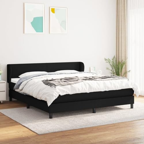 IKAYAA Boxspringbett Matratz Schlafzimmerbett Boxspringbett Mit Matratz Bockspringbett Boxspringbetten Boxspringbett mit Matratze Schwarz 180x200 cm Stoff IKAYAA Boxspringbett Matratz Schlafzimmerbett Boxspringbett Mit Matratz Bockspringbett Boxspringbetten Boxspringbett mit Matratze Schwarz 180x200 cm Stoff von IKAYAA