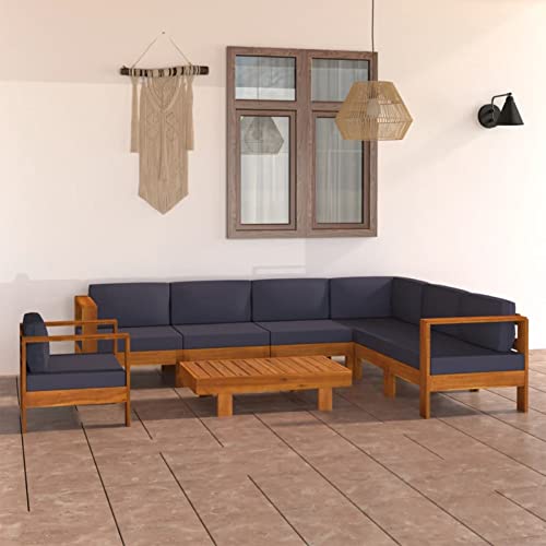 IKAYAA Garten Lounge Holz Balkon Lounge Holz Garten loungemöbel Set Holz Gartenmöbel Set Holz Lounge Outdoor Sitzgarnitur Lounge Set Holz Sofagarnitur Massivholz Akazie-Dunkelgrau-8-tlg IKAYAA Garten Lounge Holz Balkon Lounge Holz Garten loungemöbel Set Holz Gartenmöbel Set Holz Lounge Outdoor Sitzgarnitur Lounge Set Holz Sofagarnitur Massivholz Akazie-Dunkelgrau-8-tlg von IKAYAA