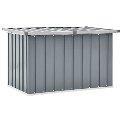IKAYAA Gartenbox wasserdicht XXL Metall Gartenbox Metall Auflagenbox XXL Gartenbox XXL Garten Auflagenbox Kissenbox Werkzeugkasten Gerätebox Gartentruhe-Grau-109 x 67 x 65 cm IKAYAA Gartenbox wasserdicht XXL Metall Gartenbox Metall Auflagenbox XXL Gartenbox XXL Garten Auflagenbox Kissenbox Werkzeugkasten Gerätebox Gartentruhe-Grau-109 x 67 x 65 cm von IKAYAA