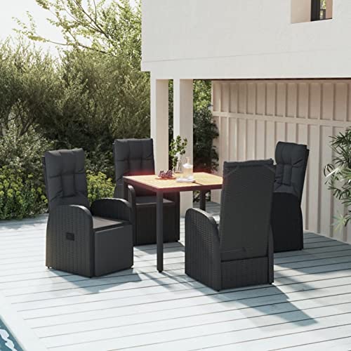 IKAYAA Gartenmöbel Set 6 Verstellbare Hochlehner Stühlen mit Holz Tisch Garten Sitzgruppe 6 Personen Gartenmöbel Set Rattan 6 Personen Rattan Essgruppe Gartengarnitur-5-tlg-Type 2 IKAYAA Gartenmöbel Set 6 Verstellbare Hochlehner Stühlen mit Holz Tisch Garten Sitzgruppe 6 Personen Gartenmöbel Set Rattan 6 Personen Rattan Essgruppe Gartengarnitur-5-tlg-Type 2 von IKAYAA