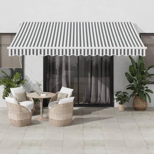 IKAYAA Gelenkarmmarkise 400 x 350 cm Markise Alu Gelenkmarkise Terrassenmarkise Klemmmarkise Sonnenmarkise Balkonmarkise wasserabweisend Polyester, Anthrazit und Weiß IKAYAA Gelenkarmmarkise 400 x 350 cm Markise Alu Gelenkmarkise Terrassenmarkise Klemmmarkise Sonnenmarkise Balkonmarkise wasserabweisend Polyester, Anthrazit und Weiß von IKAYAA