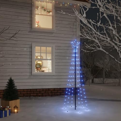 IKAYAA LED Weihnachtsbaum Aussen Kegelform Weihnachtsbaum LED-Weihnachtsbaum mit Erdnägeln Blau 108 LEDs 180 cm Tannenbaum Lichterbaum Weihnachtsdeko Aussen Weihnachtsbaum IKAYAA LED Weihnachtsbaum Aussen Kegelform Weihnachtsbaum LED-Weihnachtsbaum mit Erdnägeln Blau 108 LEDs 180 cm Tannenbaum Lichterbaum Weihnachtsdeko Aussen Weihnachtsbaum von IKAYAA