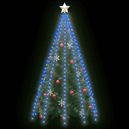 IKAYAA Lichterkette Weihnachtsbaum mit Ring und 10 Girlanden, 300 LED Lichterkette Weihnachtsbaum Außen, Christbaumbeleuchtung Innen, Weihnachtsbaum Lichterkette für 300cm Tannenbaum Blau IKAYAA Lichterkette Weihnachtsbaum mit Ring und 10 Girlanden, 300 LED Lichterkette Weihnachtsbaum Außen, Christbaumbeleuchtung Innen, Weihnachtsbaum Lichterkette für 300cm Tannenbaum Blau von IKAYAA