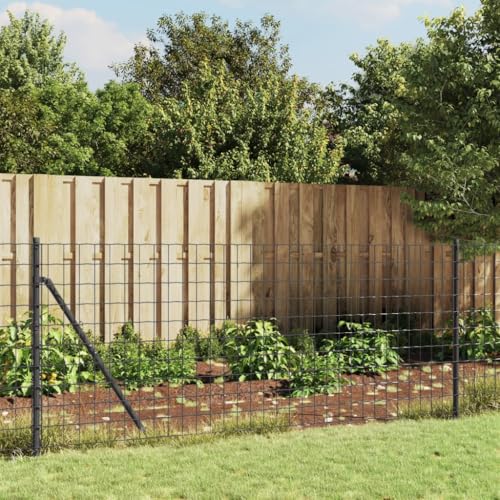 IKAYAA Maschendrahtzaun Set 25m Maschendrahtzaun Komplettset 0.8 x 25m Gartenzaun Verzinkter Stahl-Anthrazit-0.8 x 25 m IKAYAA Maschendrahtzaun Set 25m Maschendrahtzaun Komplettset 0.8 x 25m Gartenzaun Verzinkter Stahl-Anthrazit-0.8 x 25 m von IKAYAA