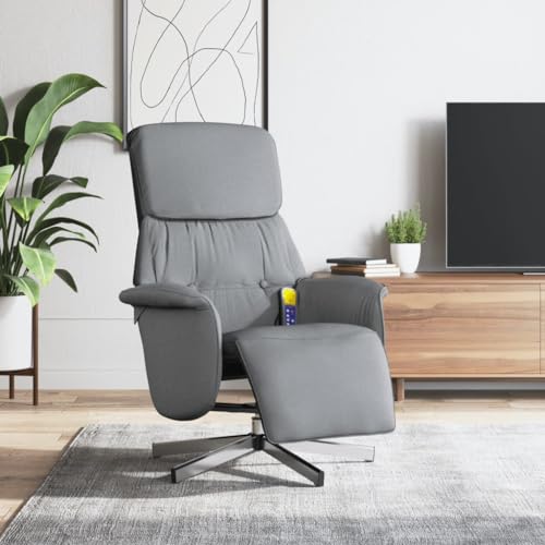 IKAYAA Massagesessel Drehsessel Wohnzimmer Fernsehsessel mit Fußstütze 360 Grad Drehbar Relaxsessel Massage Sessel mit Fußteil Liegefunktion Relaxliege Liegesessel Massagefunktion von IKAYAA