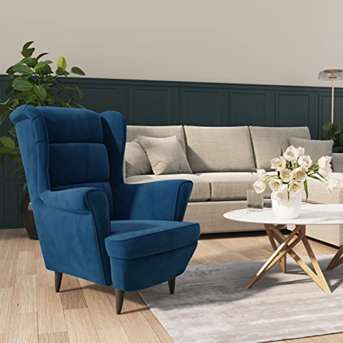 IKAYAA Ohrensessel Sessel Wohnzimmer Relaxsessel Fernsehsessel Schlafzimmer Lesesessel Bequem Lounge Sessel Polstersessel Living Room Chair von IKAYAA