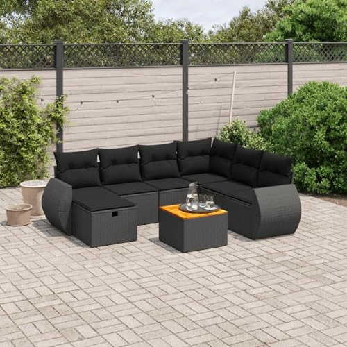 IKAYAA PolyRattan Lounge Balkon Lounge Gartenlounge Outdoor Rattan Gartenmöbel Set Balkonsofa Ecklounge Gartensofa Sofagarnitur -Schwarz-8-tlg-Typ 5 IKAYAA PolyRattan Lounge Balkon Lounge Gartenlounge Outdoor Rattan Gartenmöbel Set Balkonsofa Ecklounge Gartensofa Sofagarnitur -Schwarz-8-tlg-Typ 5 von IKAYAA