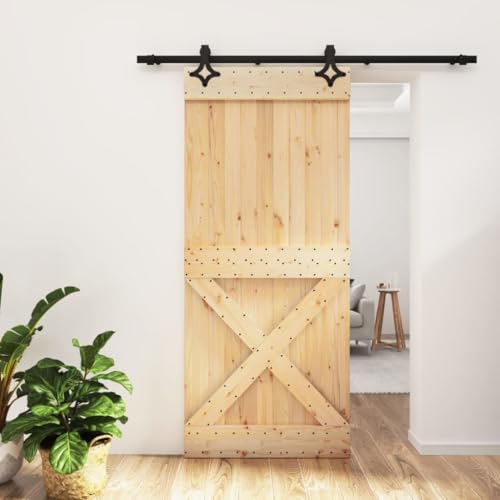 IKAYAA Schiebetür Komplettset mit Beschlag - Schiebetüren Holz - Trennwände Holzchiebetür Komplettset 90x210 cm GG3R55 IKAYAA Schiebetür Komplettset mit Beschlag - Schiebetüren Holz - Trennwände Holzchiebetür Komplettset 90x210 cm GG3R55 von IKAYAA