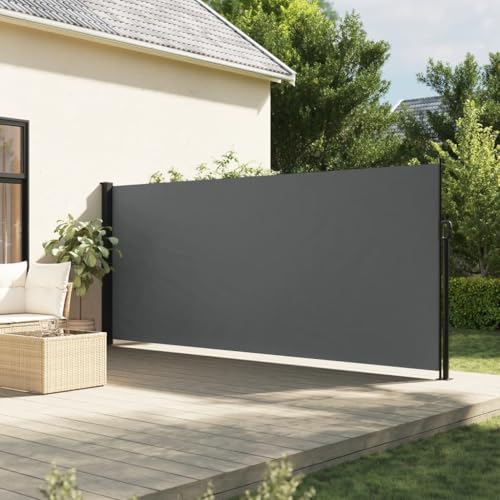 IKAYAA Seitenmarkise Ausziehbar Markise 160 x 500 cm, Sichtschutz, Sonnenschutz, Blickdicht, Seitenrollo, für Balkon, Terrasse, Garten, Anthrazit IKAYAA Seitenmarkise Ausziehbar Markise 160 x 500 cm, Sichtschutz, Sonnenschutz, Blickdicht, Seitenrollo, für Balkon, Terrasse, Garten, Anthrazit von IKAYAA