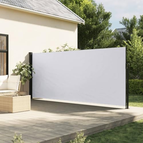 IKAYAA Seitenmarkise Ausziehbar Markise 180 x 600 cm, Sichtschutz, Sonnenschutz, Blickdicht, Seitenrollo, für Balkon, Terrasse, Garten, Weiß IKAYAA Seitenmarkise Ausziehbar Markise 180 x 600 cm, Sichtschutz, Sonnenschutz, Blickdicht, Seitenrollo, für Balkon, Terrasse, Garten, Weiß von IKAYAA