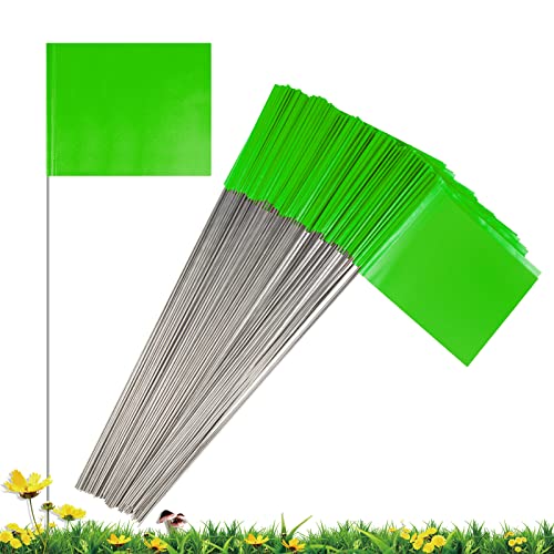 IKAYAS Markierungsflaggen für Rasen, 10,2 x 12,7 x 38,1 cm, grün, PVC, kleine Hofmarkierungen, Garten, Vermessung, Bewässerung, Landschaftsflaggen, 100 Stück IKAYAS Markierungsflaggen für Rasen, 10,2 x 12,7 x 38,1 cm, grün, PVC, kleine Hofmarkierungen, Garten, Vermessung, Bewässerung, Landschaftsflaggen, 100 Stück von IKAYAS