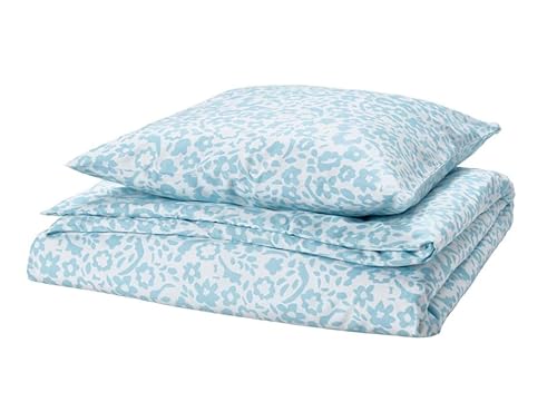 IKEA Bettwäsche Set CYMBALBLOMMA - 2-teilig - 140x200/80x80 cm - weiß/blau von IKEA