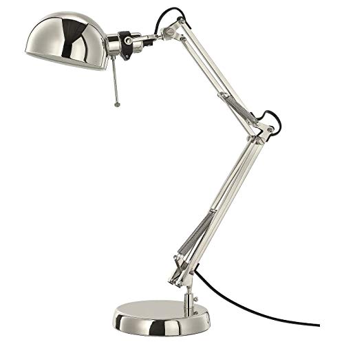 IKEA FORSÅ Arbeitsleuchte - vernickelt - Arbeitsleuchte aus Metall - Fußdurchmesser: 15 cm - Schirmdurchmesser: 12 cm IKEA FORSÅ Arbeitsleuchte - vernickelt - Arbeitsleuchte aus Metall - Fußdurchmesser: 15 cm - Schirmdurchmesser: 12 cm von IKEA