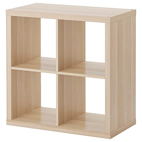 IKEA KALLAX Regal, größere Aufbewahrungslösung, (weiß gebeizte Eiche, 77 x 77) von IKEA