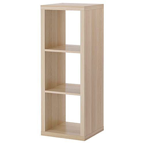 IKEA KALLAX Regal 42x112 cm weiß gebeizt Eiche Optik von IKEA