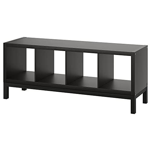 IKEA KALLAX Regal mit Untergestell, 147x59 cm, Schwarz-Braun/Schwarz IKEA KALLAX Regal mit Untergestell, 147x59 cm, Schwarz-Braun/Schwarz von IKEA