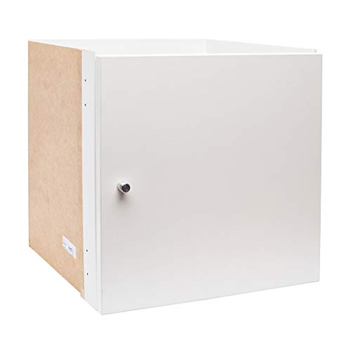 IKEA Kallax Expedit Einsatz mit Tür in Weiß (33 x 33 cm), holz, weiß, 33x33 cm von Ikea