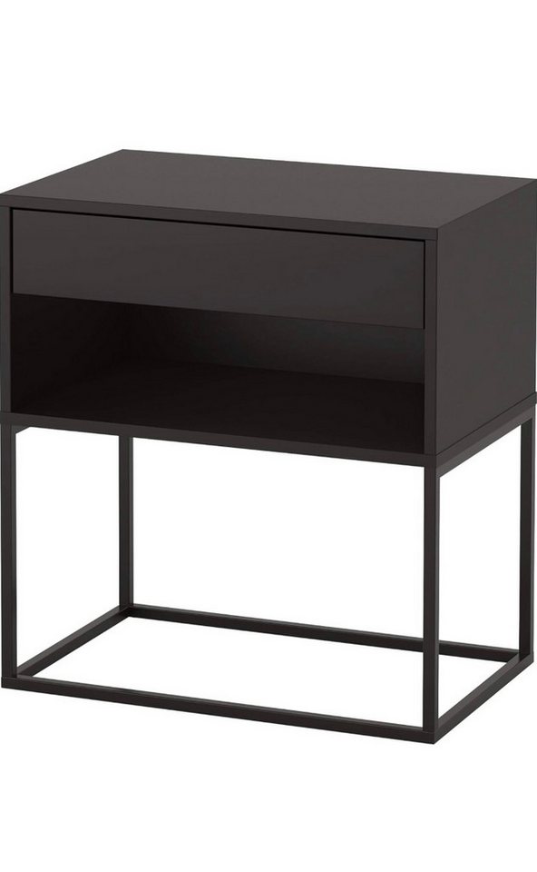 IKEA Nachttisch IKEA VIKHAMMER Nachttisch 60x39x65cm schwarz von IKEA